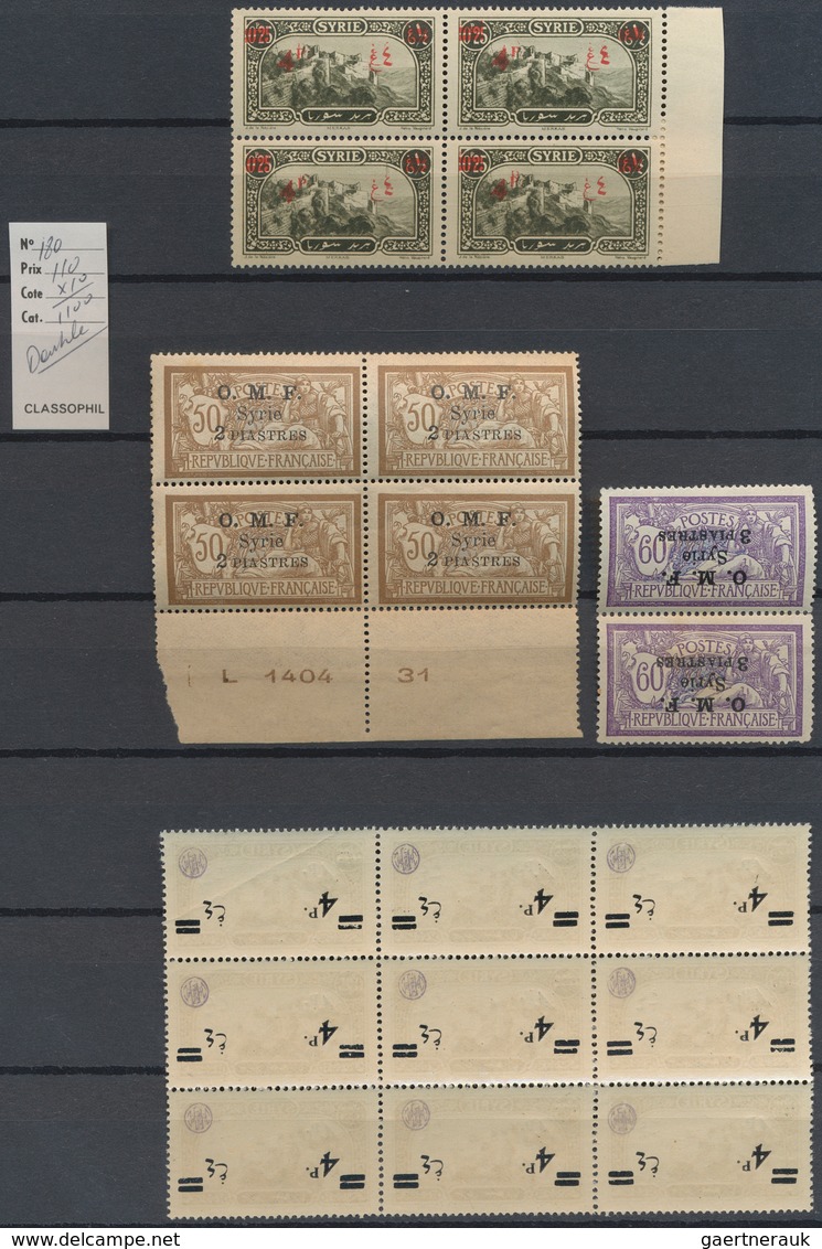 29558 Syrien: 1920-40, Syria And Lebanon Stock In Large Album Including Double Overprints, Aleppo Locals, - Syrië