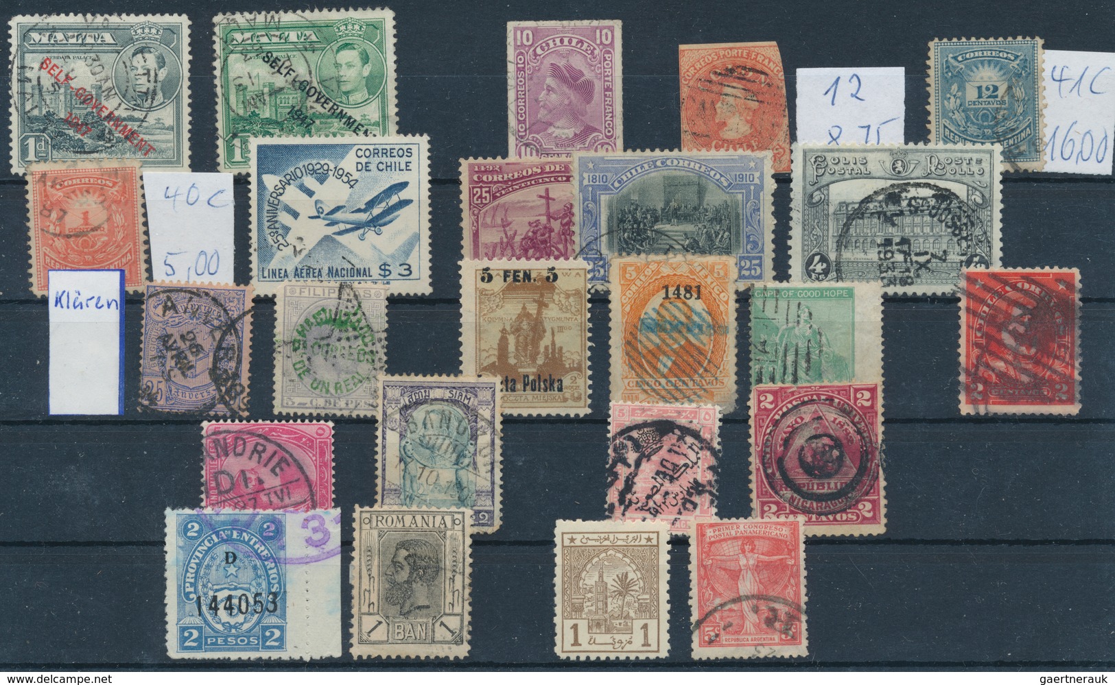 29577 Alle Welt: 1860/1980, (ca.), Mainly Classic / Semi-classic Stamps From All Arround The World On Over - Verzamelingen (zonder Album)