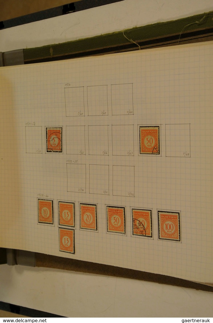 29594 Asien: Mint and used collection Indonesia 1950-1966, Israel 1948-1968 and Japan 1876-1968. In old al