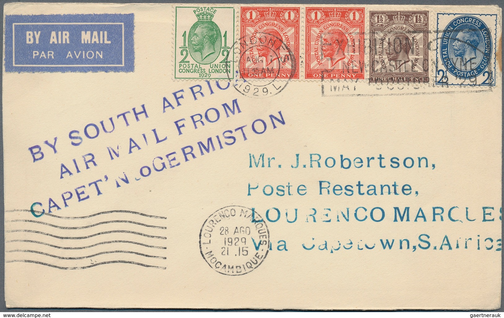 29609 Flugpost Übersee: 1930/1990 (ca.), South Africa-related Airmails, Comprehensive Accumulation Of Airm - Autres & Non Classés