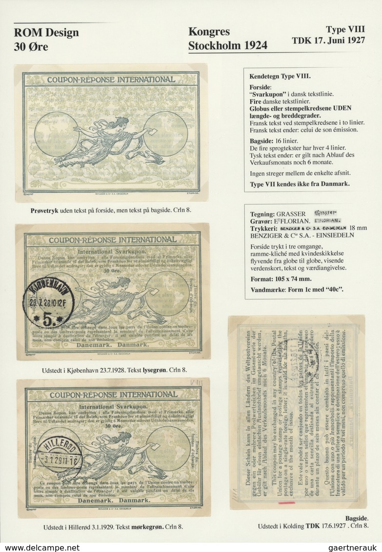 29622 Thematik: I.A.S. / intern. reply coupons: 1906/2014, Denmark, comprehensive and very detailed exhibi