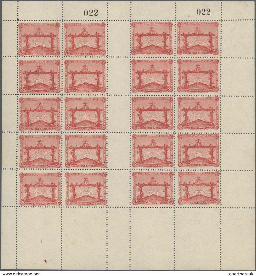 29630 Thematik: Olympische Spiele / Olympic Games: 1928, Uruguay. Complete Set "Uruguayan Soccer Victories - Sonstige & Ohne Zuordnung