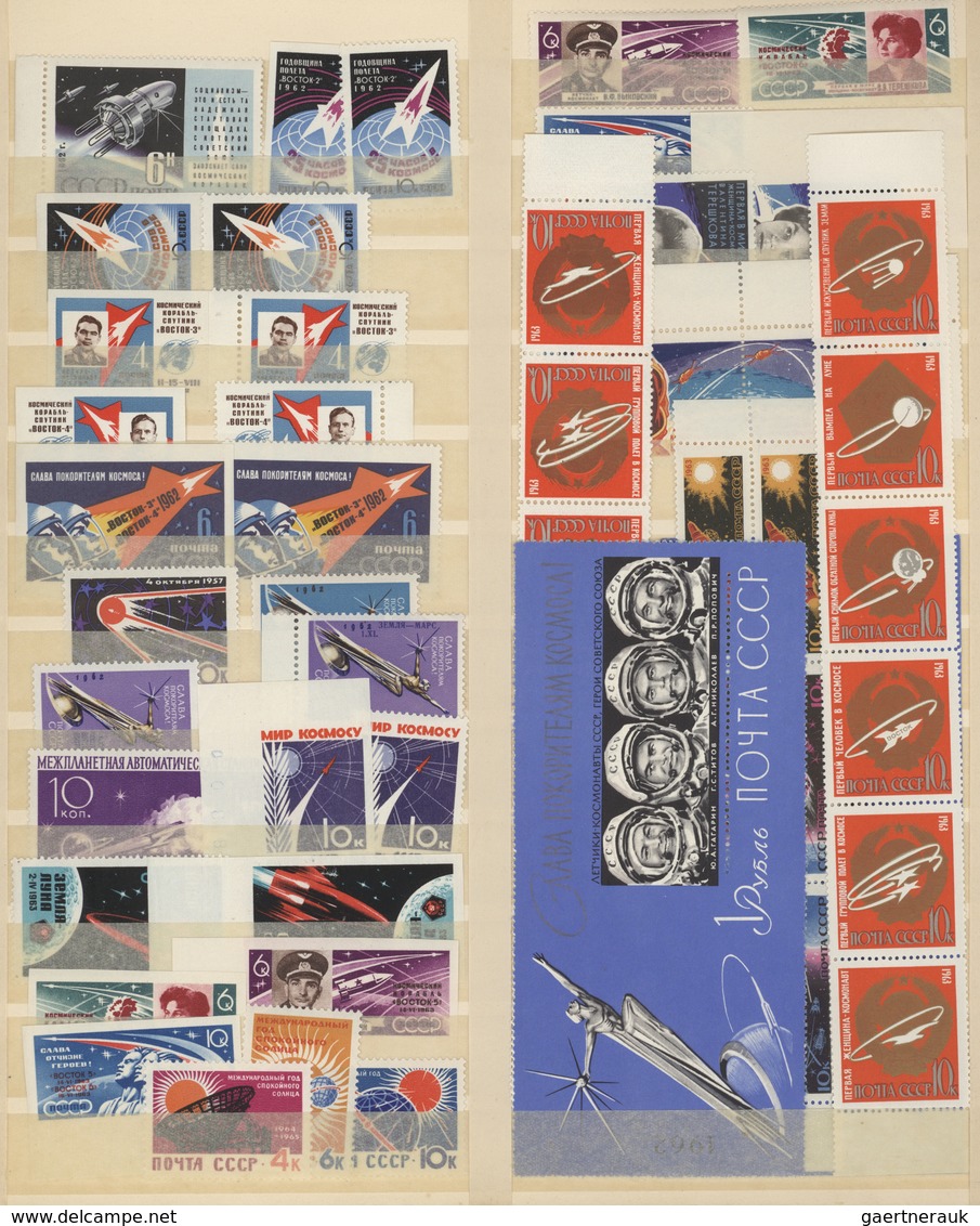 29646 Thematik: Raumfahrt / astronautics: 1960/1980 (ca.), collection/accumulation in three binders and fo