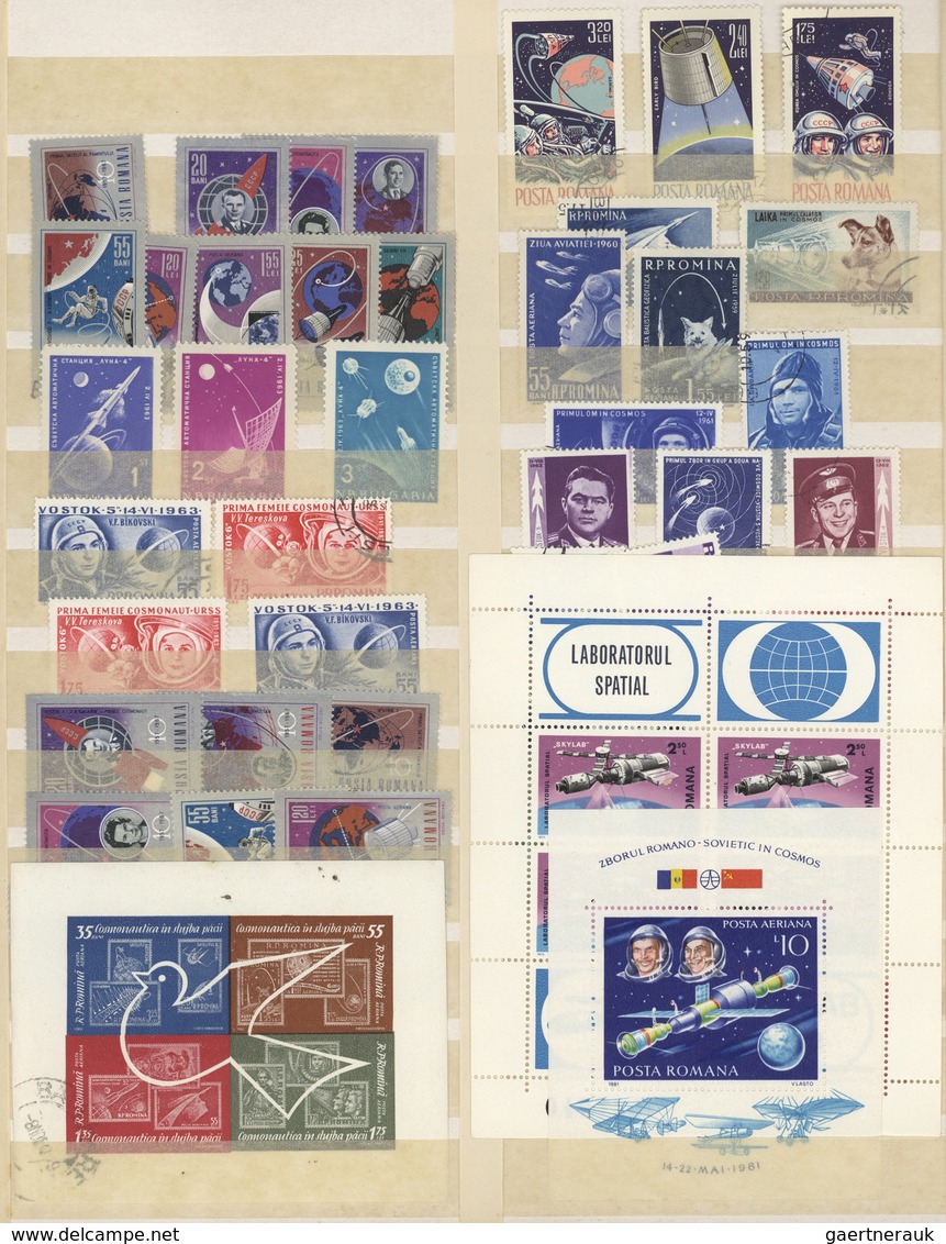 29646 Thematik: Raumfahrt / astronautics: 1960/1980 (ca.), collection/accumulation in three binders and fo
