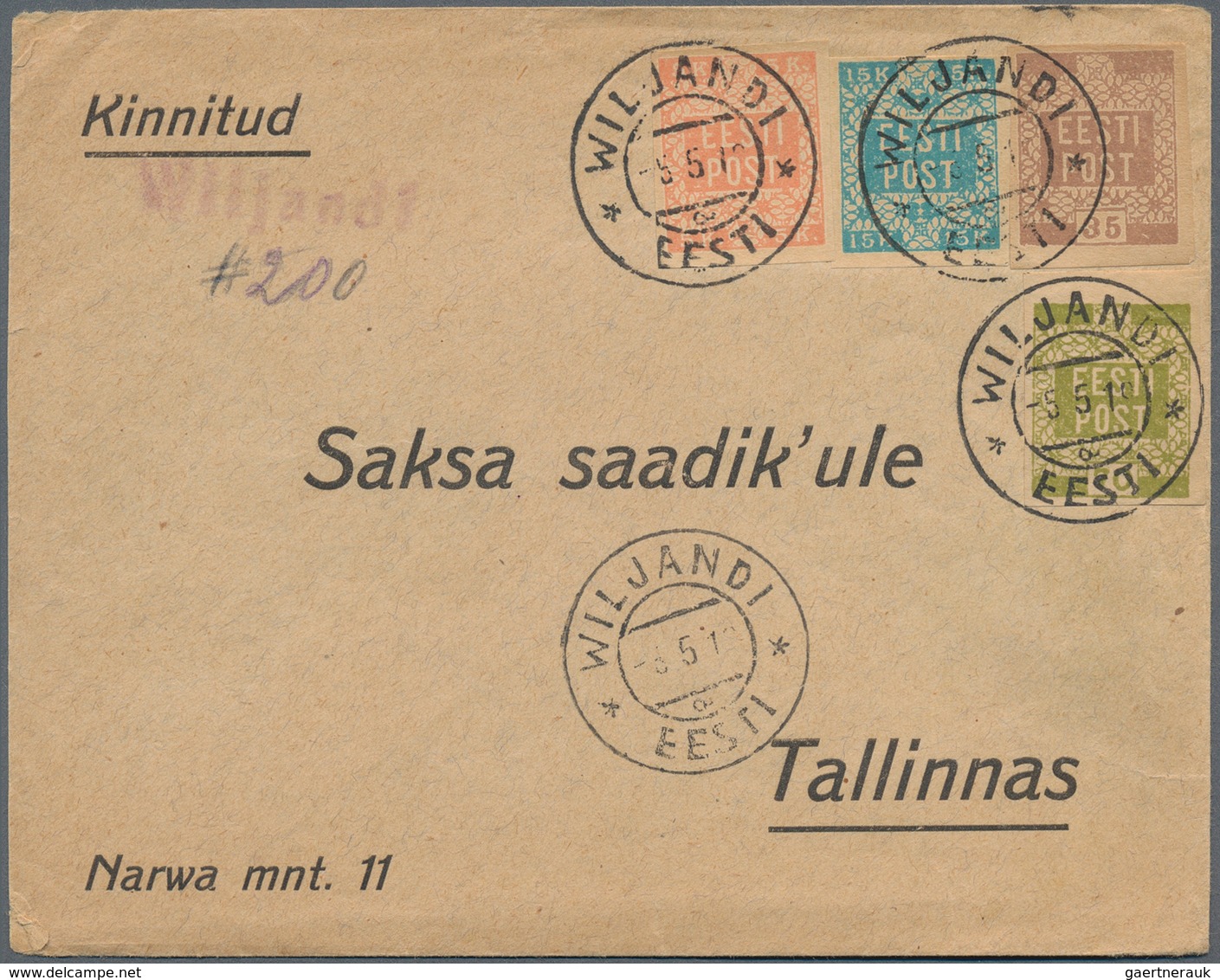 29673 Estland: 1918/1943 (ca.), Assortment Of Apprx. 90 Covers/cards/stationeries/ppc, Comprising A Good R - Estland