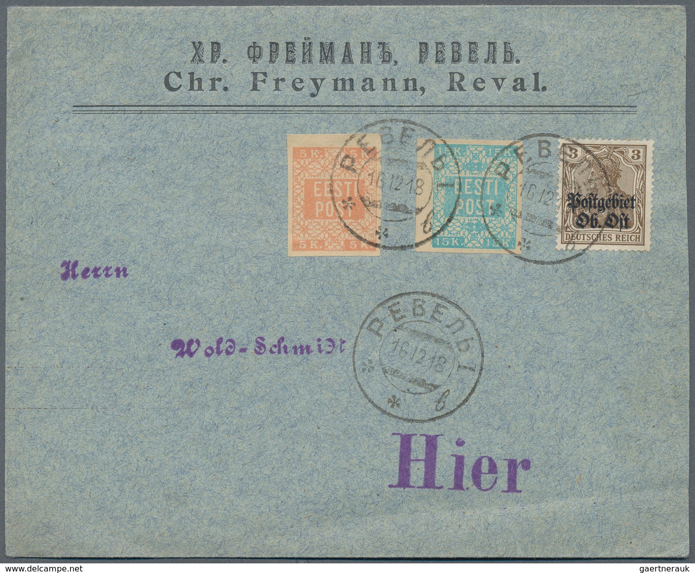 29673 Estland: 1918/1943 (ca.), Assortment Of Apprx. 90 Covers/cards/stationeries/ppc, Comprising A Good R - Estland