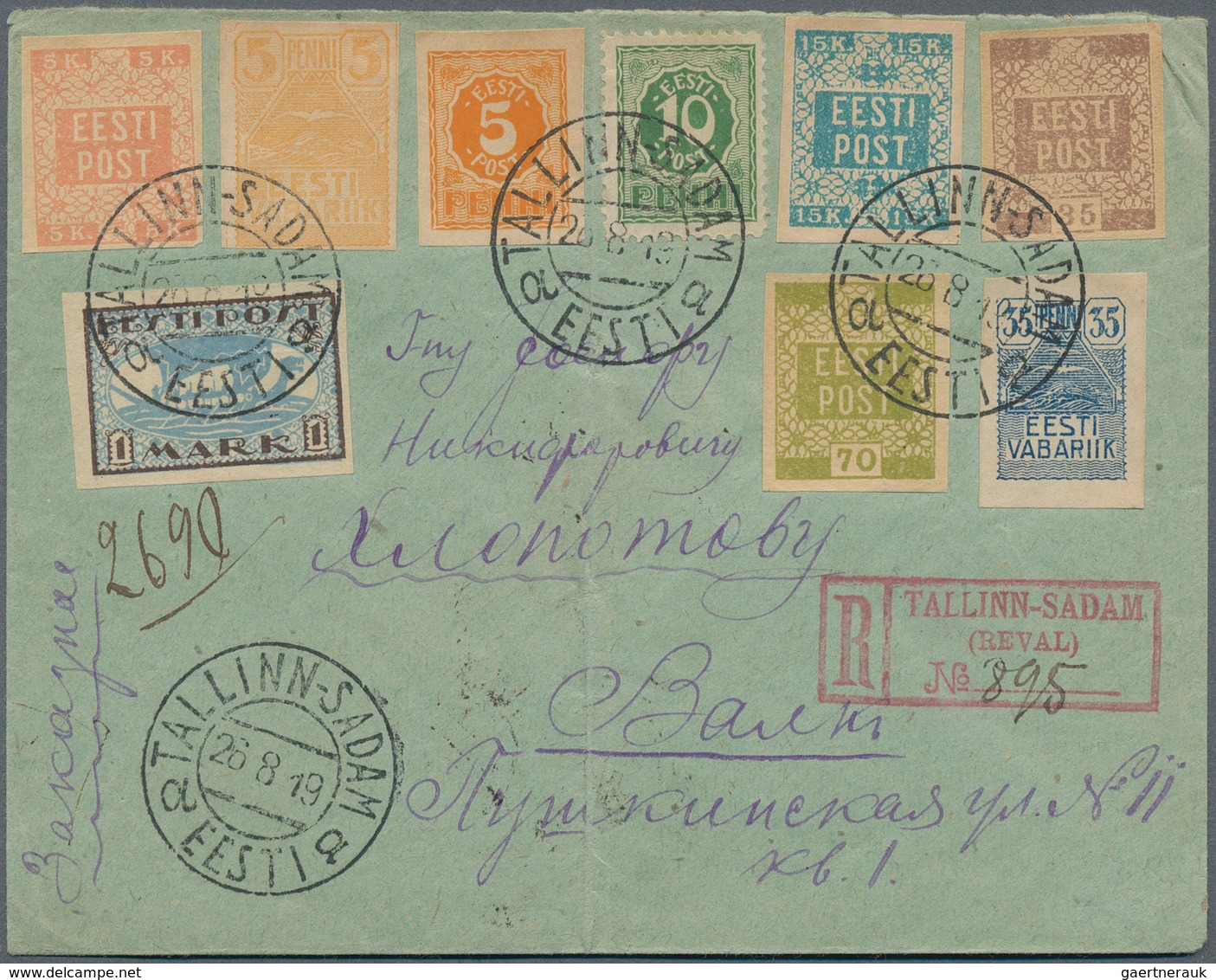 29673 Estland: 1918/1943 (ca.), Assortment Of Apprx. 90 Covers/cards/stationeries/ppc, Comprising A Good R - Estland