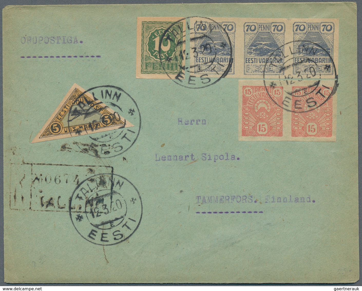 29673 Estland: 1918/1943 (ca.), Assortment Of Apprx. 90 Covers/cards/stationeries/ppc, Comprising A Good R - Estland