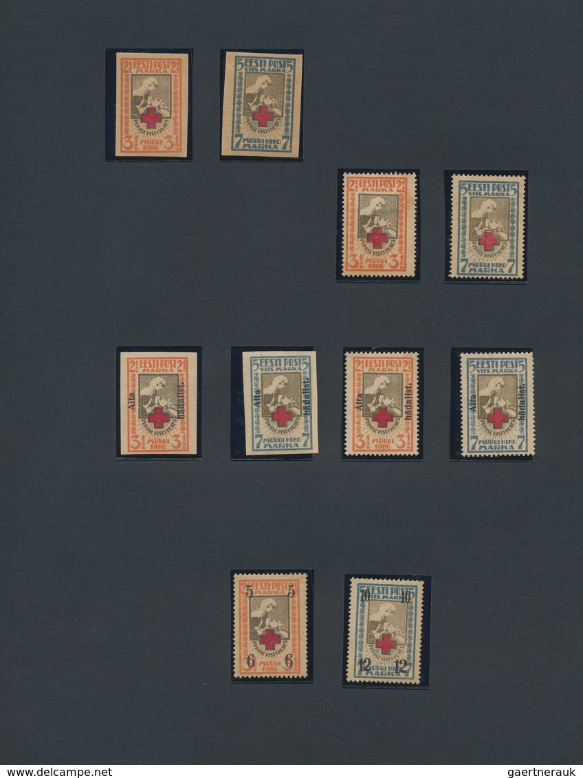 29674 Estland: 1918/1941, Mainly Mint Collection On Album Pages, Well Collected Throughout Incl. Charity S - Estland