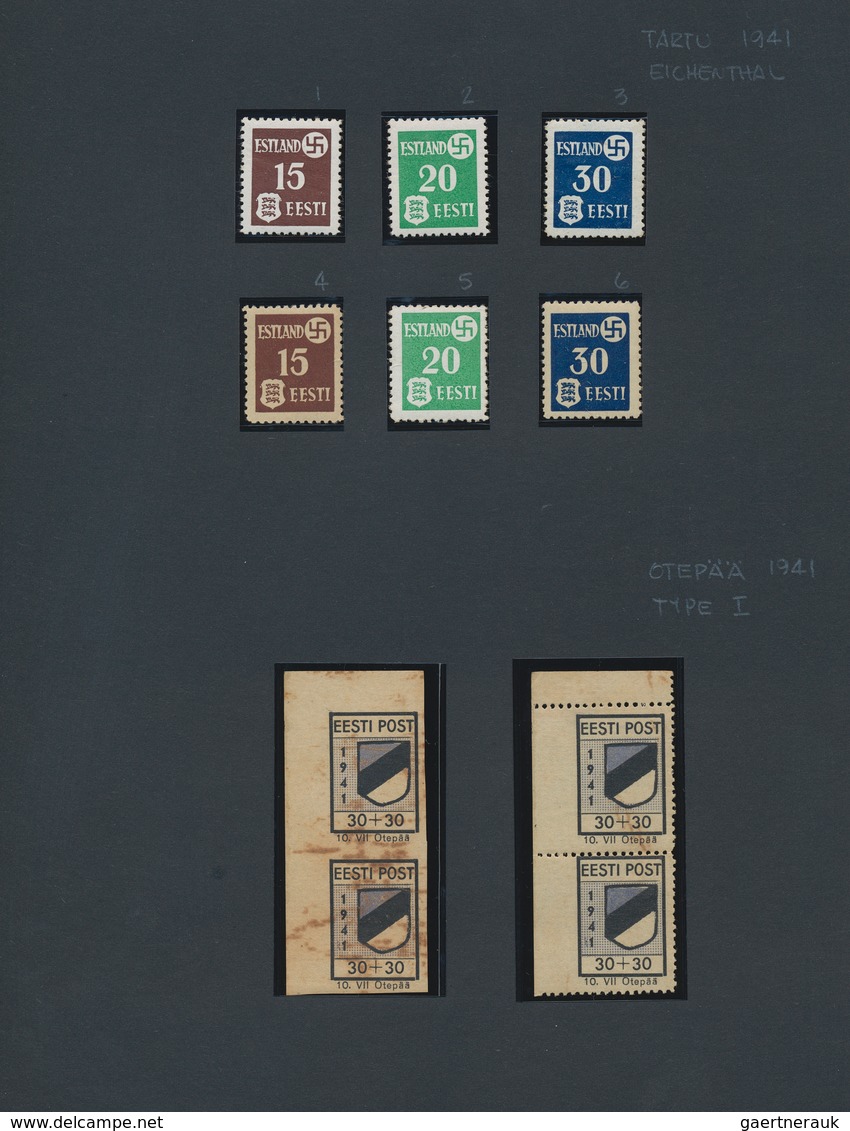 29674 Estland: 1918/1941, Mainly Mint Collection On Album Pages, Well Collected Throughout Incl. Charity S - Estland