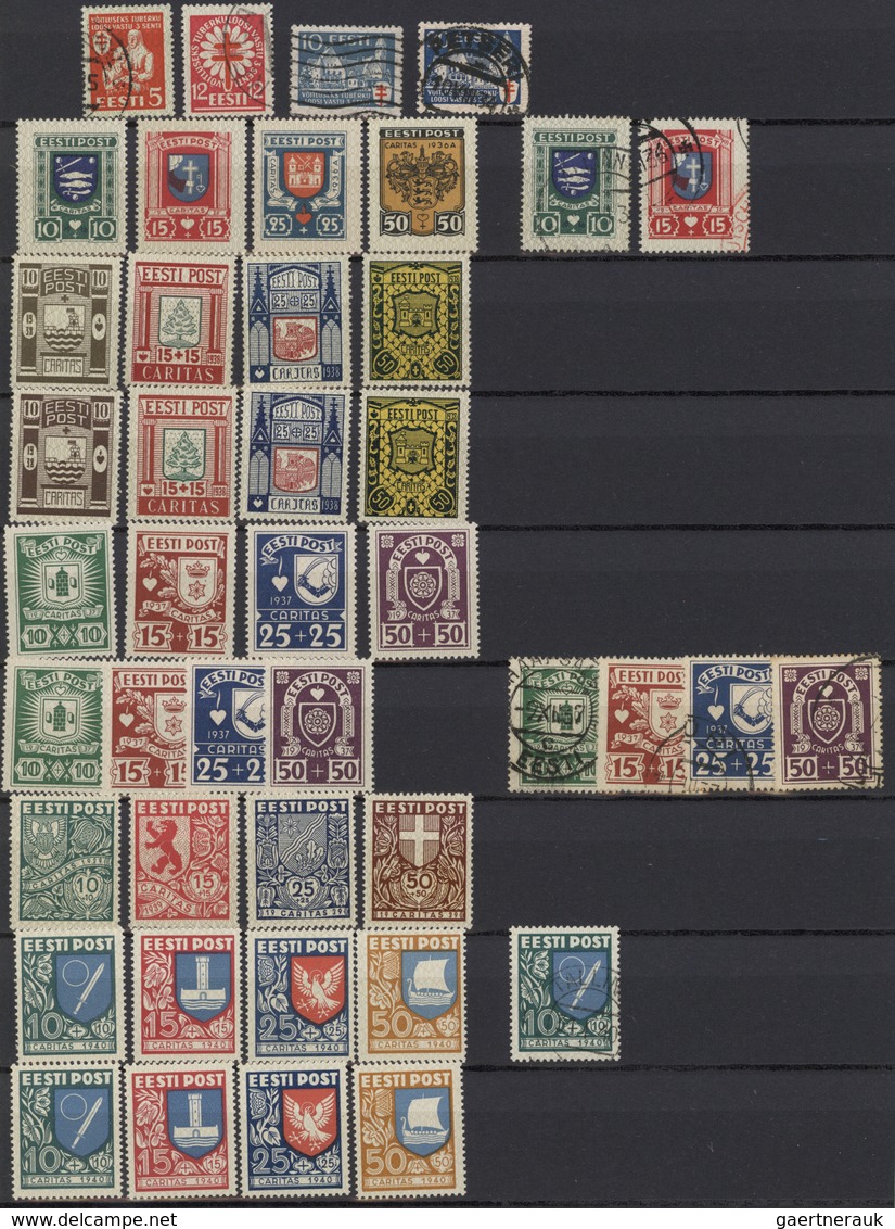 29675 Estland: 1918/1941, Used And Mint Accumulation In A Stockbook (plus Some Material On Approval Pages, - Estland