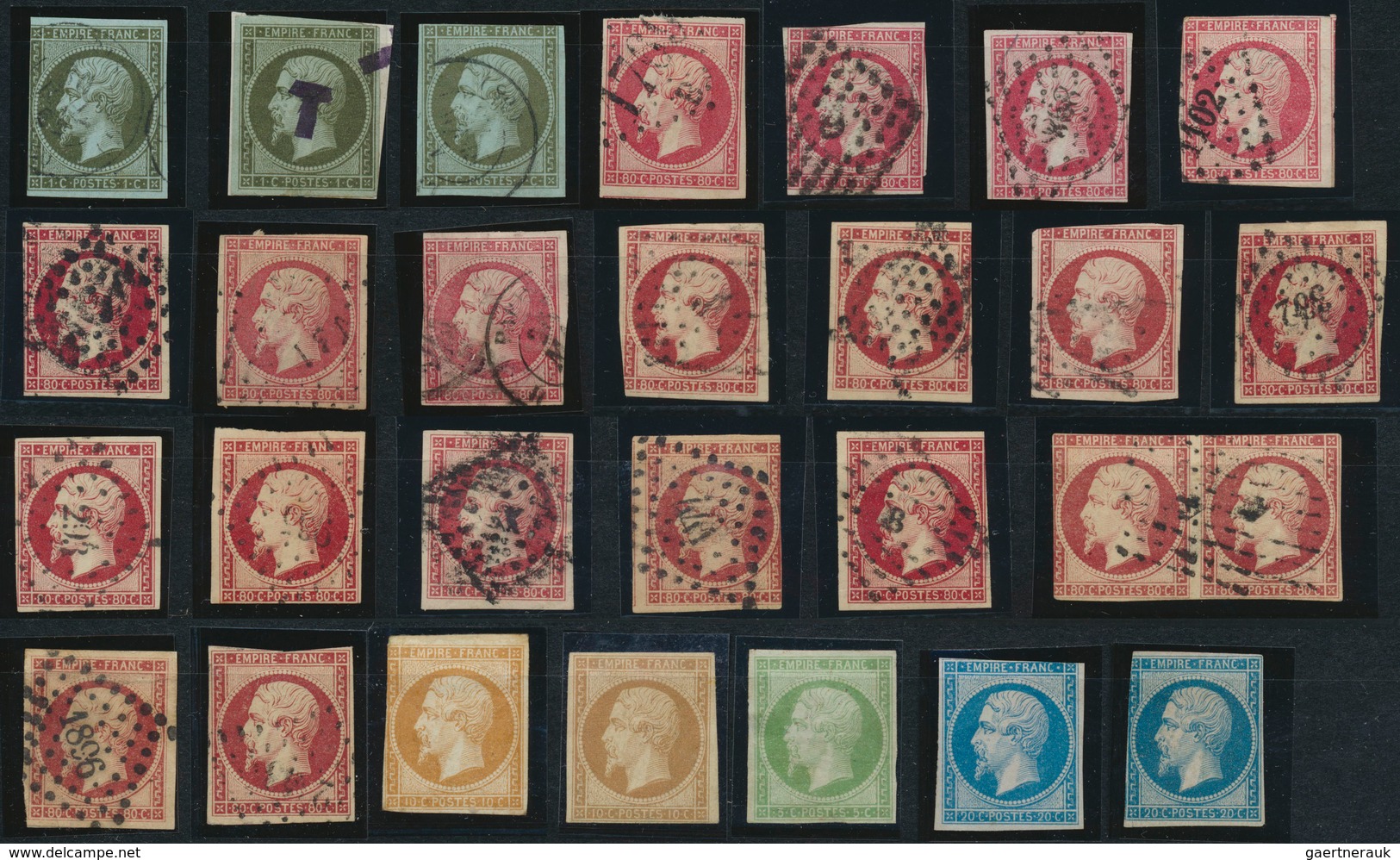 29686 Frankreich: 1852/1860, PRESIDENCE/EMPIRE ND, Used And Mint Lot Of 131 Stamps, As Usual Slightly Vari - Gebruikt