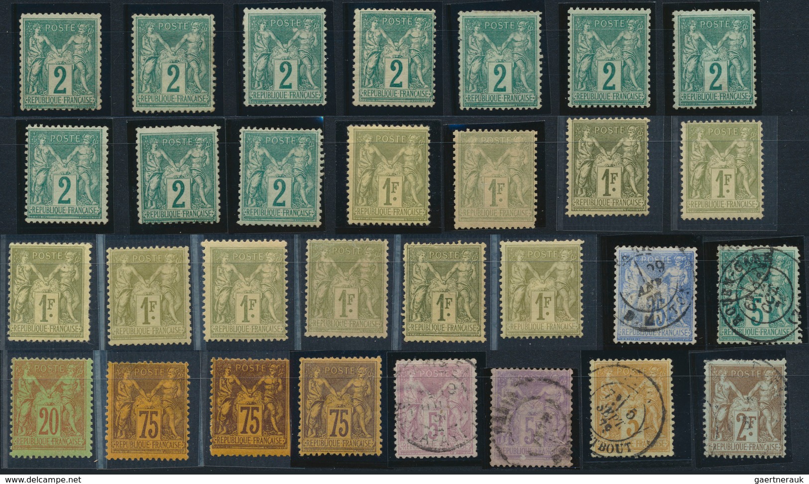 29693 Frankreich: 1876/1900, Type Sage, Mainly Mint Lot Of 59 Stamps, High Cat.value! - Gebruikt