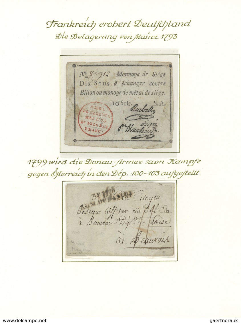 29729 Frankreich - Militärpost / Feldpost: 1793/1813, French Armies In Germany, Collection With 23 Entires - Militaire Zegels