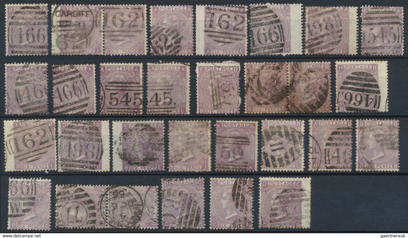 29736 Großbritannien: 1840/1940 (ca.), Mainly Used Lot On Stockcards With Main Value In The QV Issues Incl - Autres & Non Classés