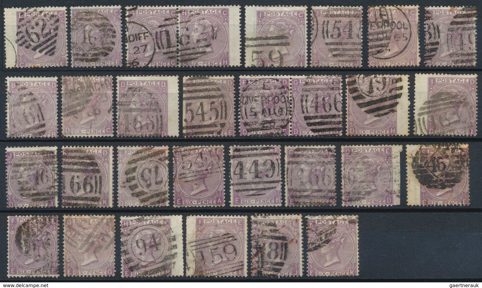 29736 Großbritannien: 1840/1940 (ca.), Mainly Used Lot On Stockcards With Main Value In The QV Issues Incl - Andere & Zonder Classificatie