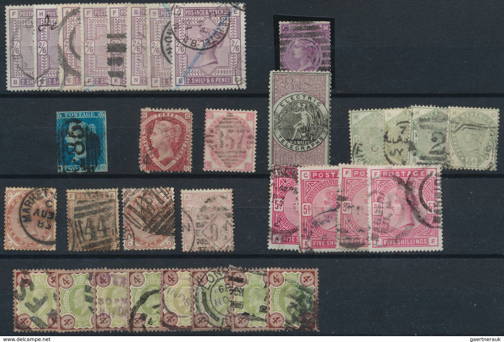 29739 Großbritannien: 1850/1940 (ca.), Comprehensive Used Accumulation On 42 Stockcards With Main Value In - Andere & Zonder Classificatie