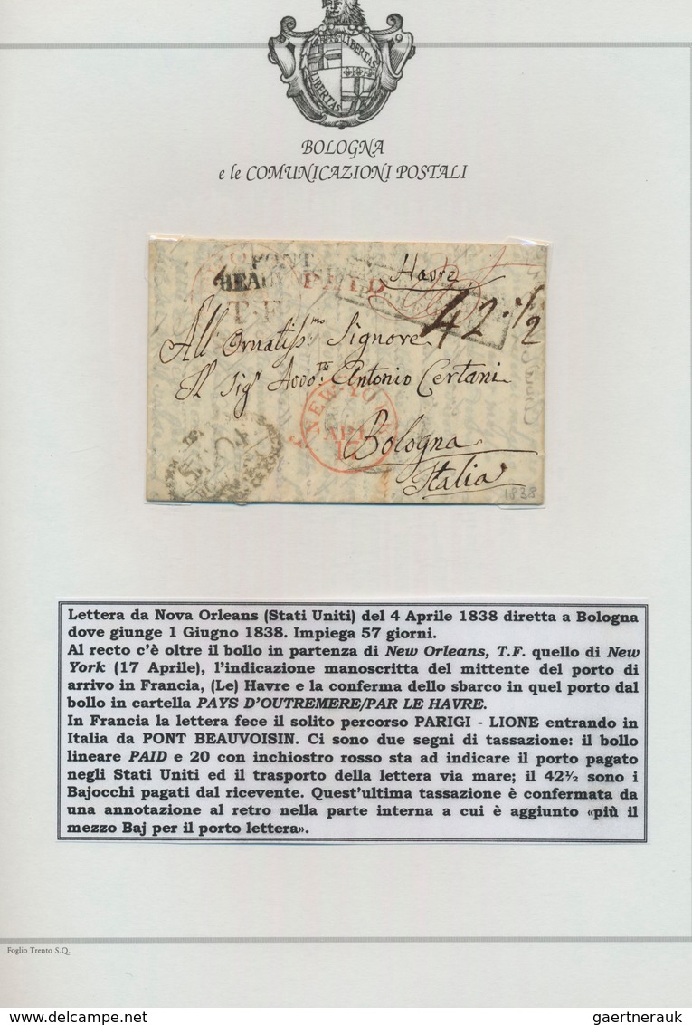 29753 Italien - Altitalienische Staaten: Kirchenstaat: 1459/1860 Ca., BOLOGNA E Le COMUNICAZIONI POSTALI, - Kirchenstaaten