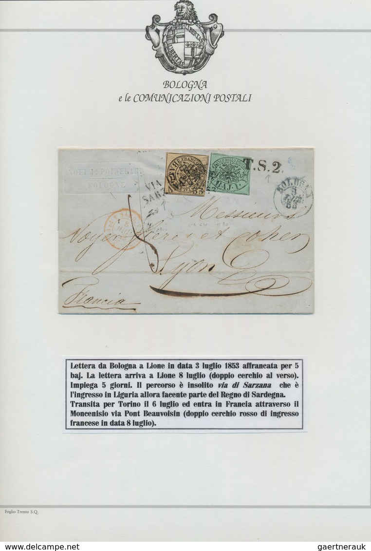 29753 Italien - Altitalienische Staaten: Kirchenstaat: 1459/1860 Ca., BOLOGNA E Le COMUNICAZIONI POSTALI, - Kerkelijke Staten