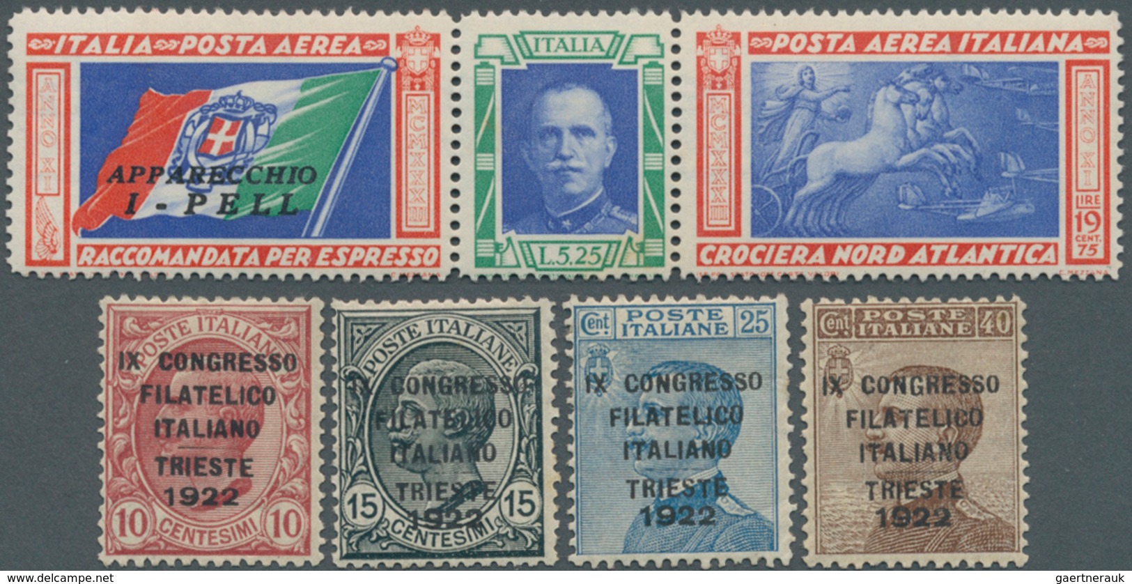 29755 Italien: 1920/1930: Netter Posten Italien Und Gebiete Mit Besseren Marken. Überwiegend Ungebraucht/ - Marcofilie
