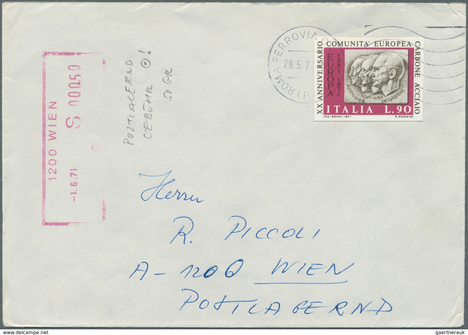 29757 Italien: 1960/1971. Lot Containing 29 Covers And Cards All Franked By EUROPA Stamps (all Imperforate - Poststempel