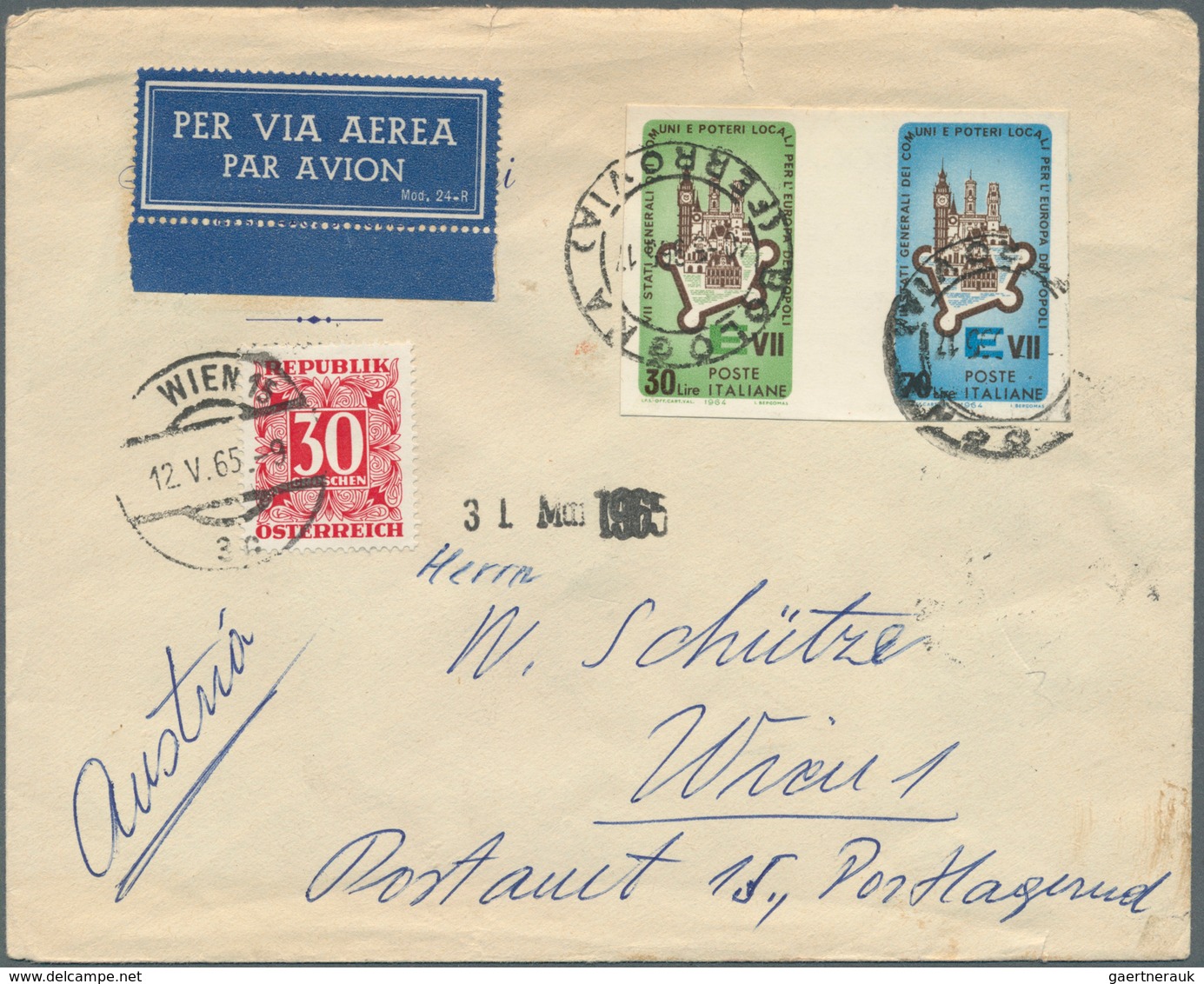 29757 Italien: 1960/1971. Lot Containing 29 Covers And Cards All Franked By EUROPA Stamps (all Imperforate - Poststempel