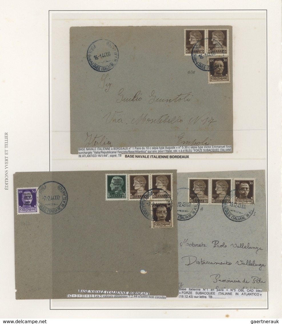 29760 Italien - Militärpostmarken: Atlantikküste: 1943/1944: "BASE ATLANTICA", Mostly Mint Collection Of T - Sonstige & Ohne Zuordnung