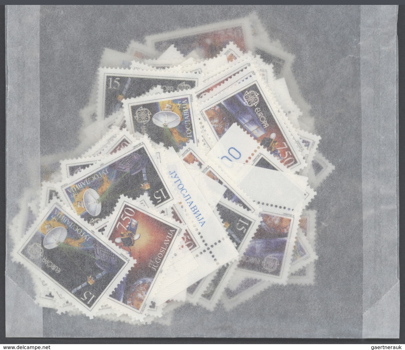 29765 Jugoslawien: 1969-1990: Bulk Lot, CEPT Stamps In Complete Sets. 1969: 7300 Sets, 1970: 4800 Sets, 19 - Brieven En Documenten