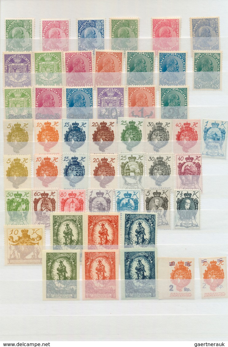 29774 Liechtenstein: 1912 - 1996, Fast Komplette Postfrische Sammlung, Es Fehlennur MiNr. 53-60 Und 112-11 - Brieven En Documenten