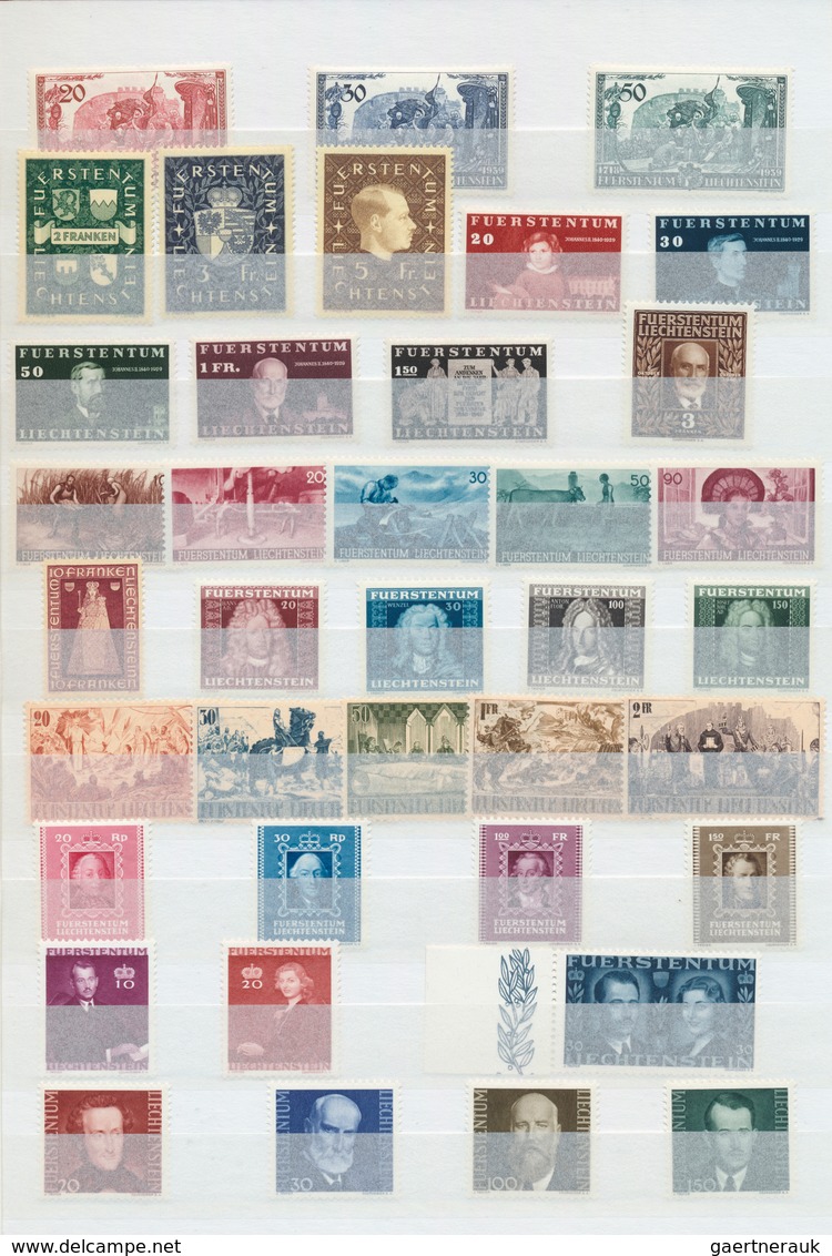 29774 Liechtenstein: 1912 - 1996, Fast Komplette Postfrische Sammlung, Es Fehlennur MiNr. 53-60 Und 112-11 - Briefe U. Dokumente