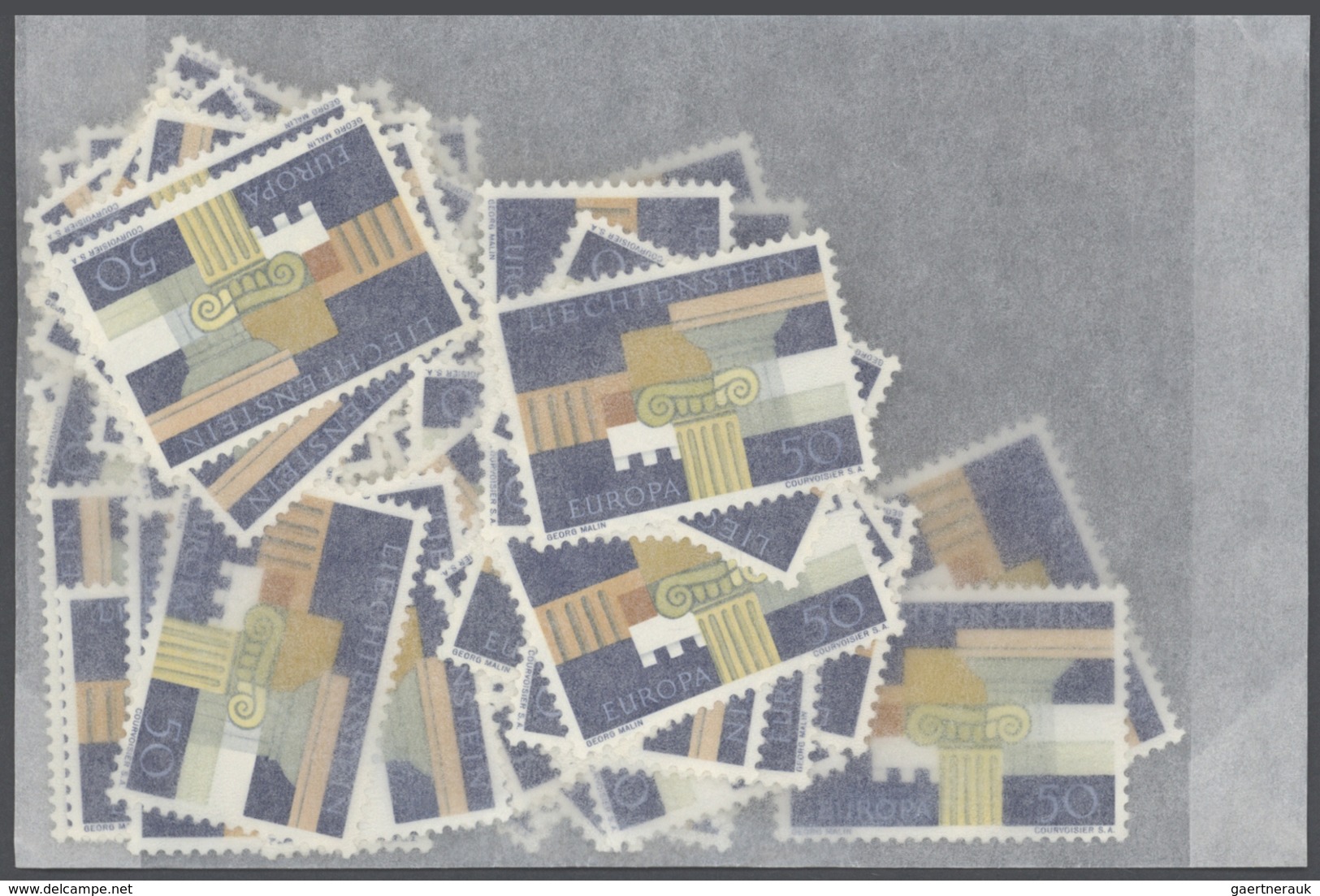 29780 Liechtenstein: 1960-1990: Bulk Lot, CEPT Stamps In Complete Sets. 1960: 900 Sets, 1961: 4500 Sets, 1 - Briefe U. Dokumente