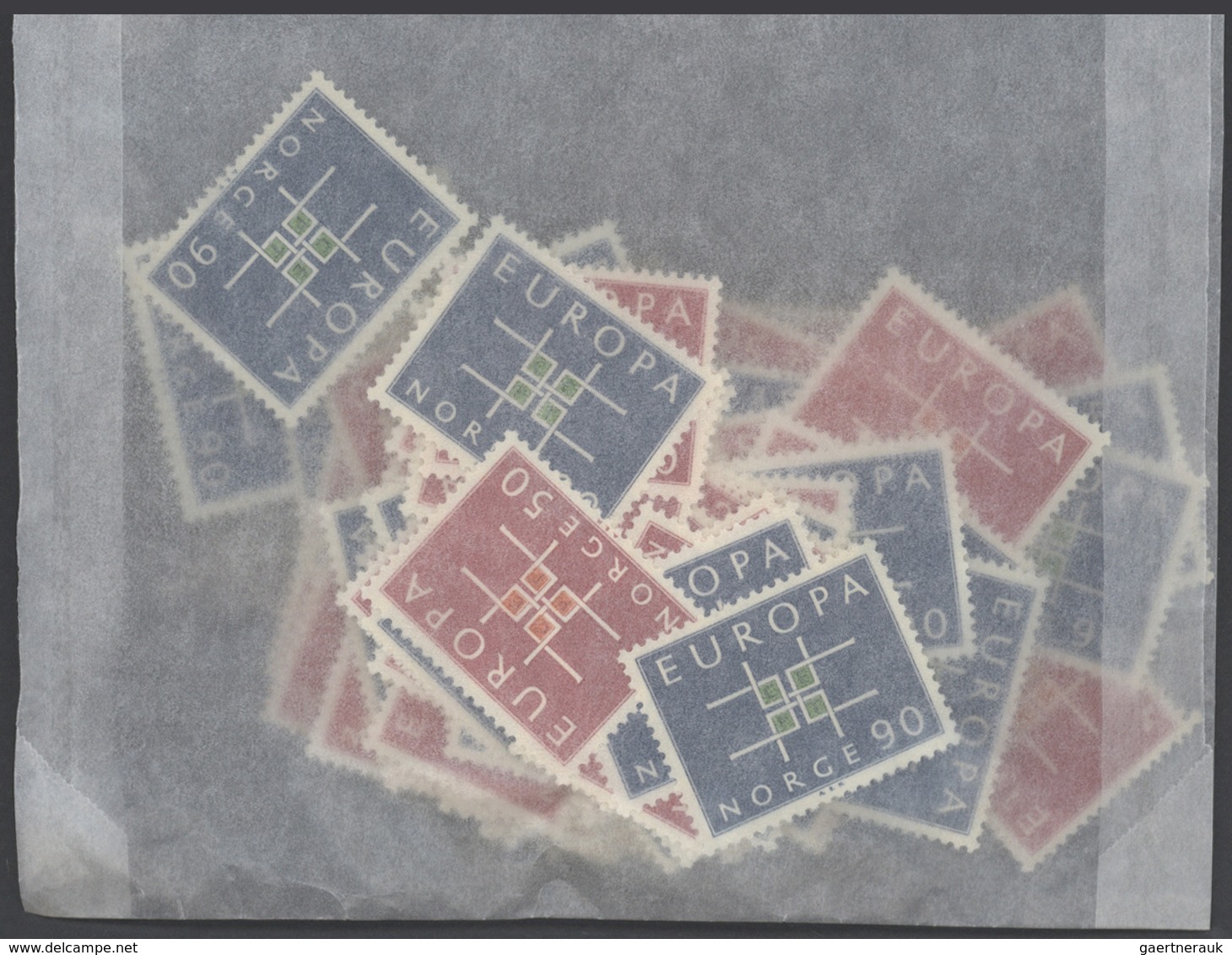 29818 Norwegen: 1960-1990: Bulk Lot, CEPT Stamps In Complete Sets. 1960: 900 Sets, 1962: 4900 Sets, 1963: - Ongebruikt