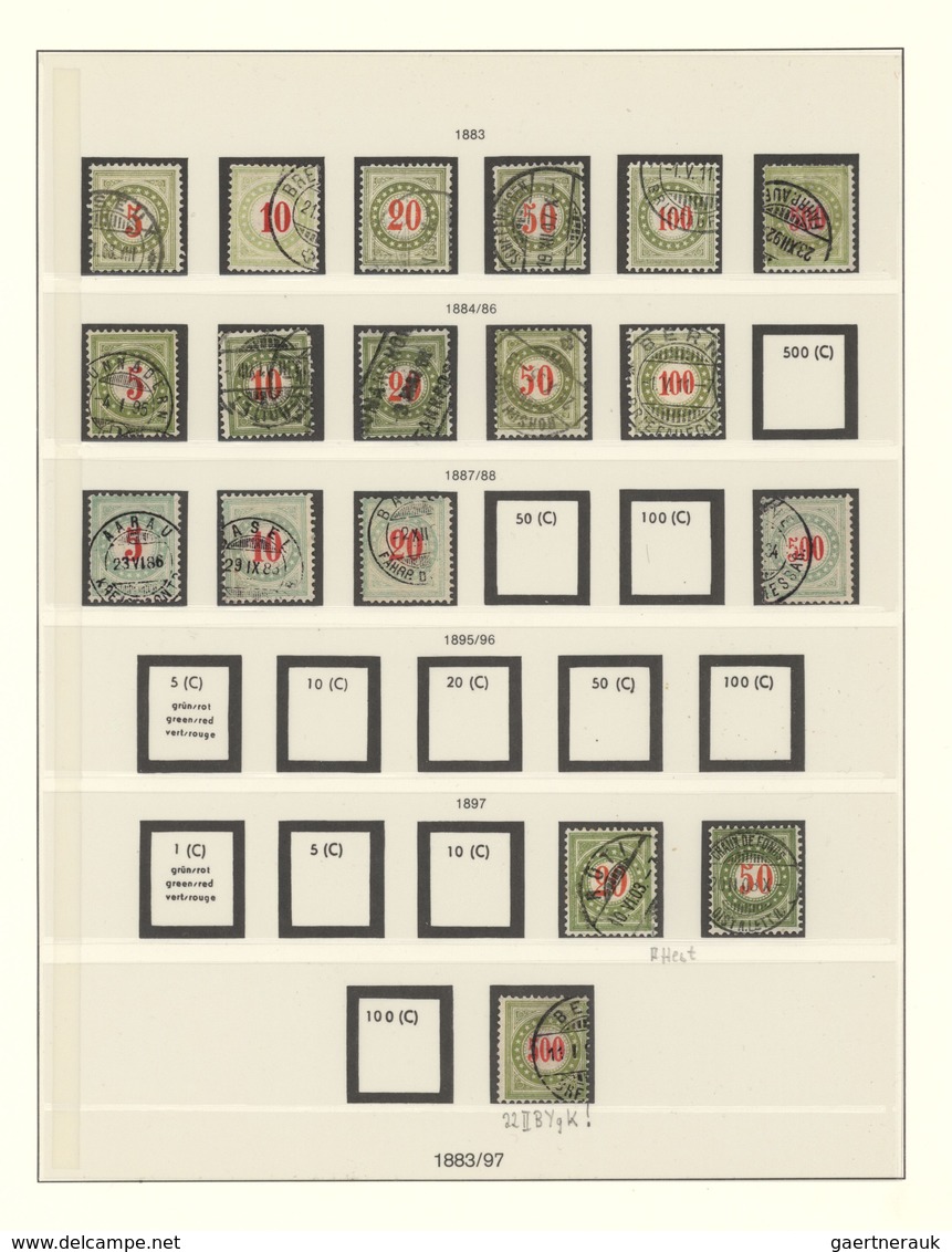 29846 Schweiz: 1846/1950, Umfassende Gestempelte Sammlung In Zwei Lindner-Ringbindern, Unterschiedliche Er - Ongebruikt
