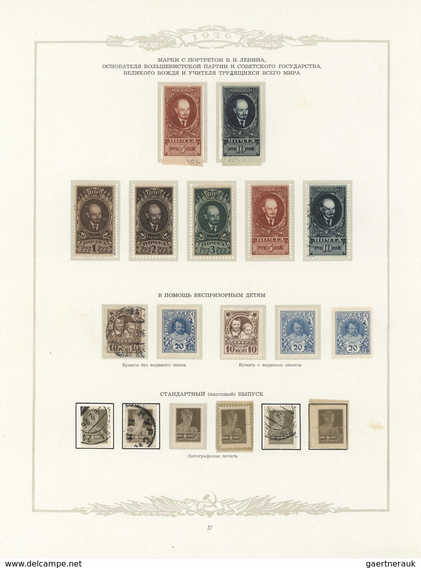 29866 Sowjetunion: 1921/1979, mainly mint collection in three volumes, neatly mounted on album pages and w