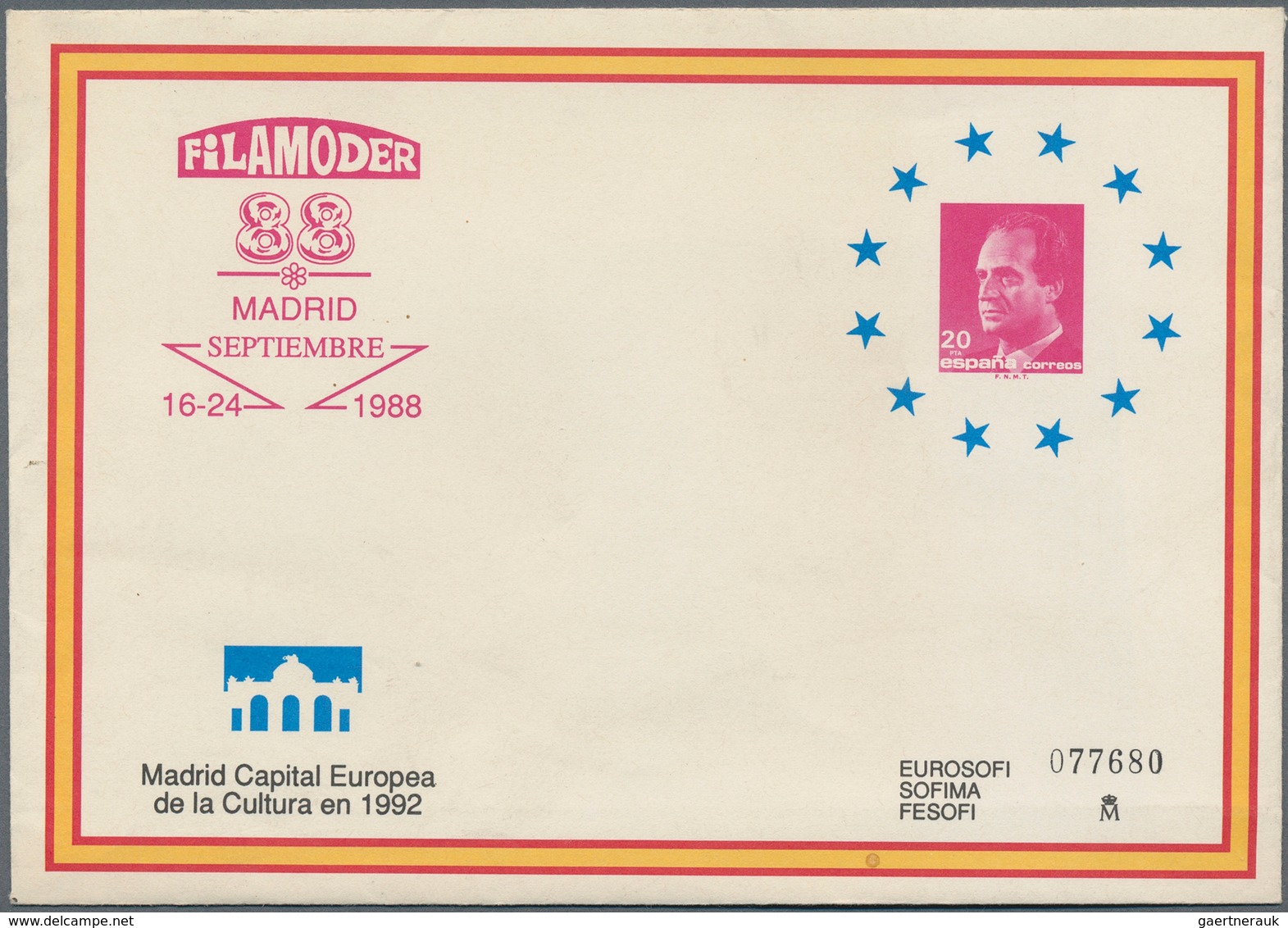 29879 Spanien - Ganzsachen: 1985/89. Lot containing private entire covers "Philately Exhibitions" (8 diffe
