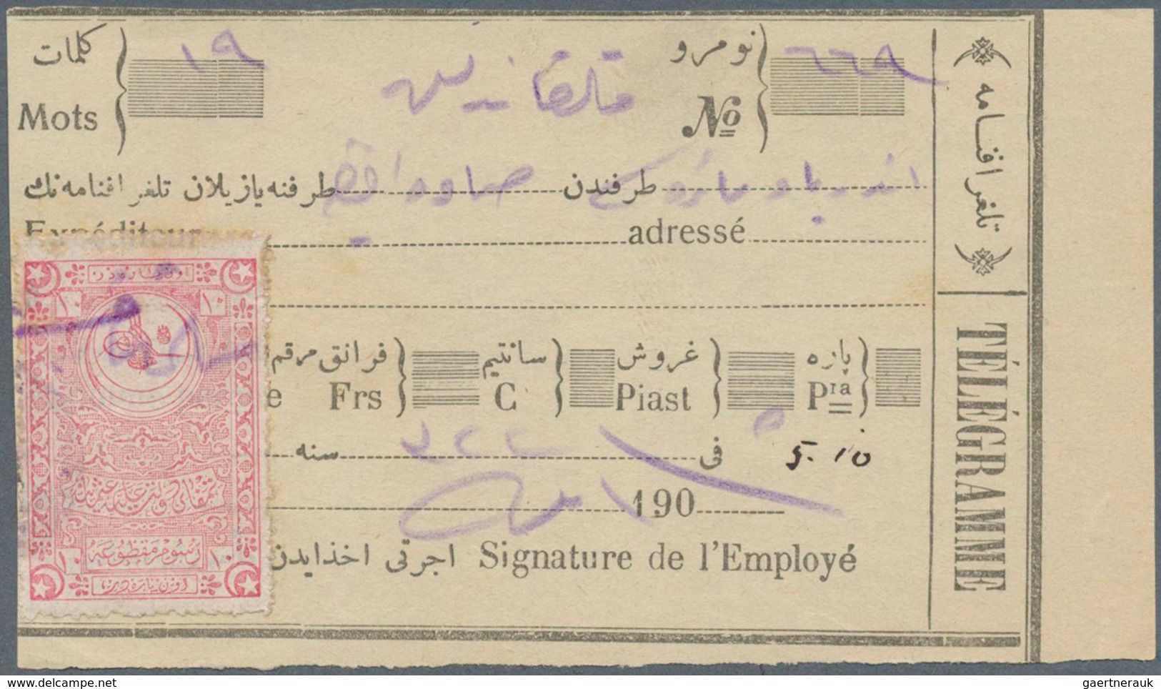 29882 Türkei: 1864 From Ca., Lot With More Than 50 Covers, Cards And Documents, Comprising Picture Postcar - Brieven En Documenten