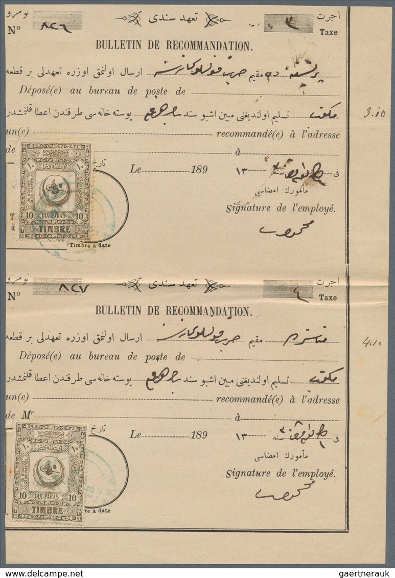 29882 Türkei: 1864 From Ca., Lot With More Than 50 Covers, Cards And Documents, Comprising Picture Postcar - Brieven En Documenten