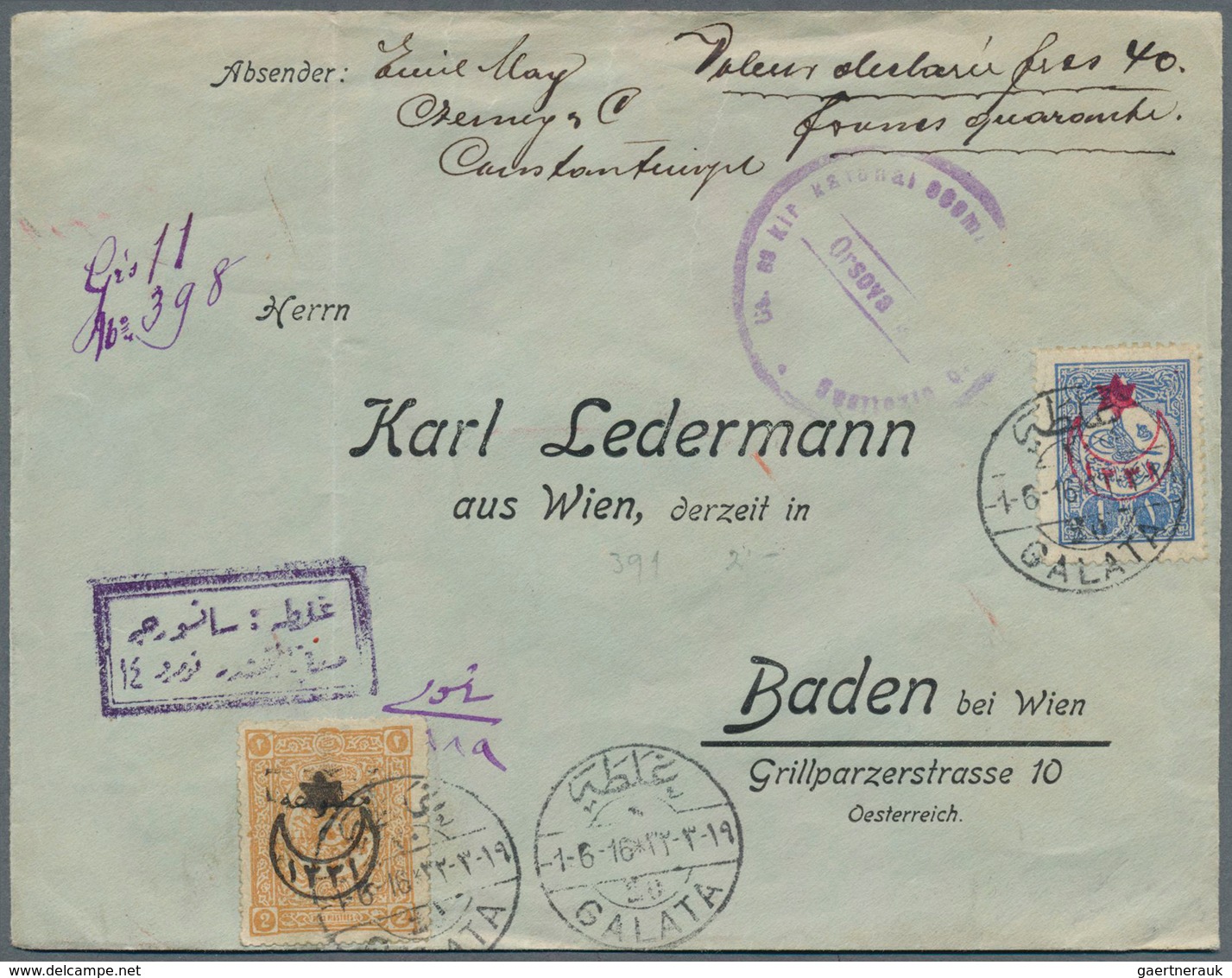 29883 Türkei: 1870/1930 Ca., Lot With Ca.90 Covers And Documents, Comprising Various Postal Stationery Car - Brieven En Documenten