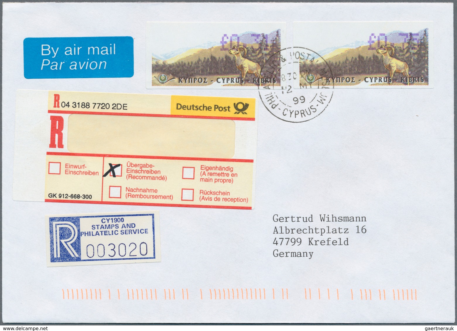 29893A Zypern: 1999 - 2002. ATM Postage Labels. Amiel. Including The Largest Known Quantities Of The Rare A - Sonstige & Ohne Zuordnung