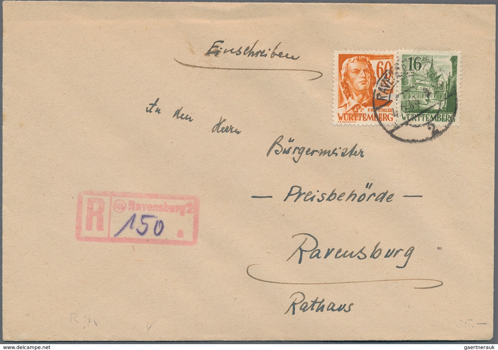 29946 Deutschland: 1845/1949 ca., interessanter Posten mit ca.400 Belegen in drei Briefalben, dabei Materi