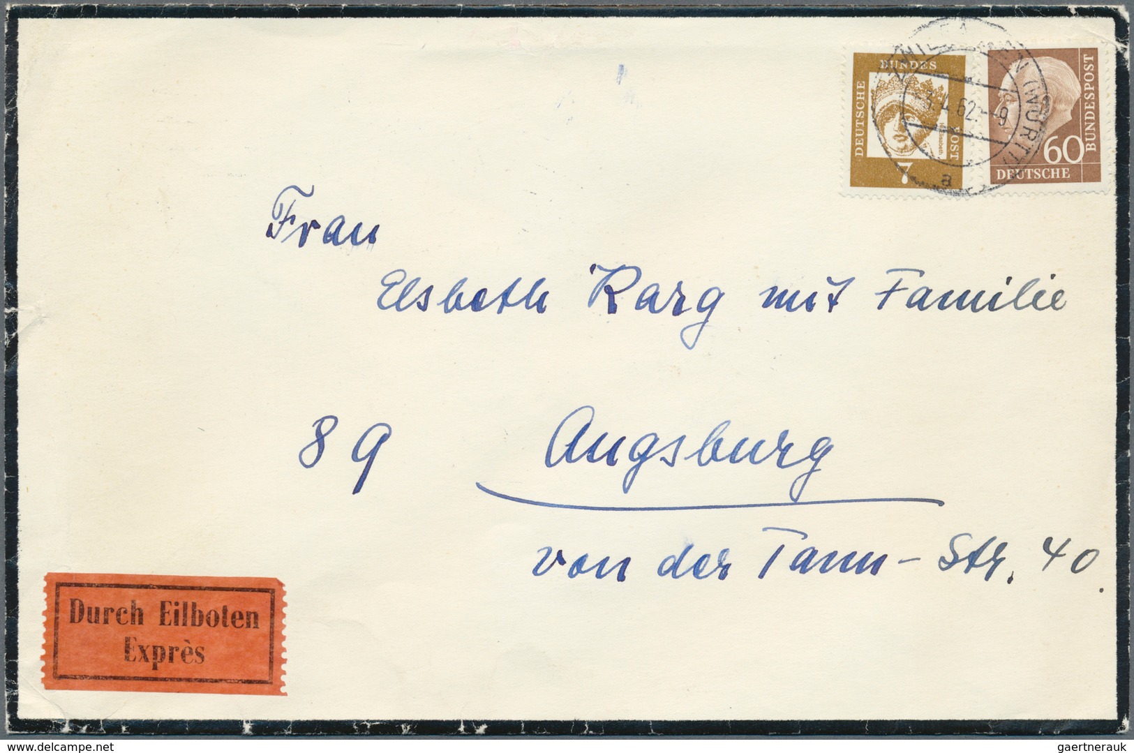29956 Deutschland: 1949/1960 ca., reichhaltiger Posten mit über eintausend Belegen im grossen Bananenkarto