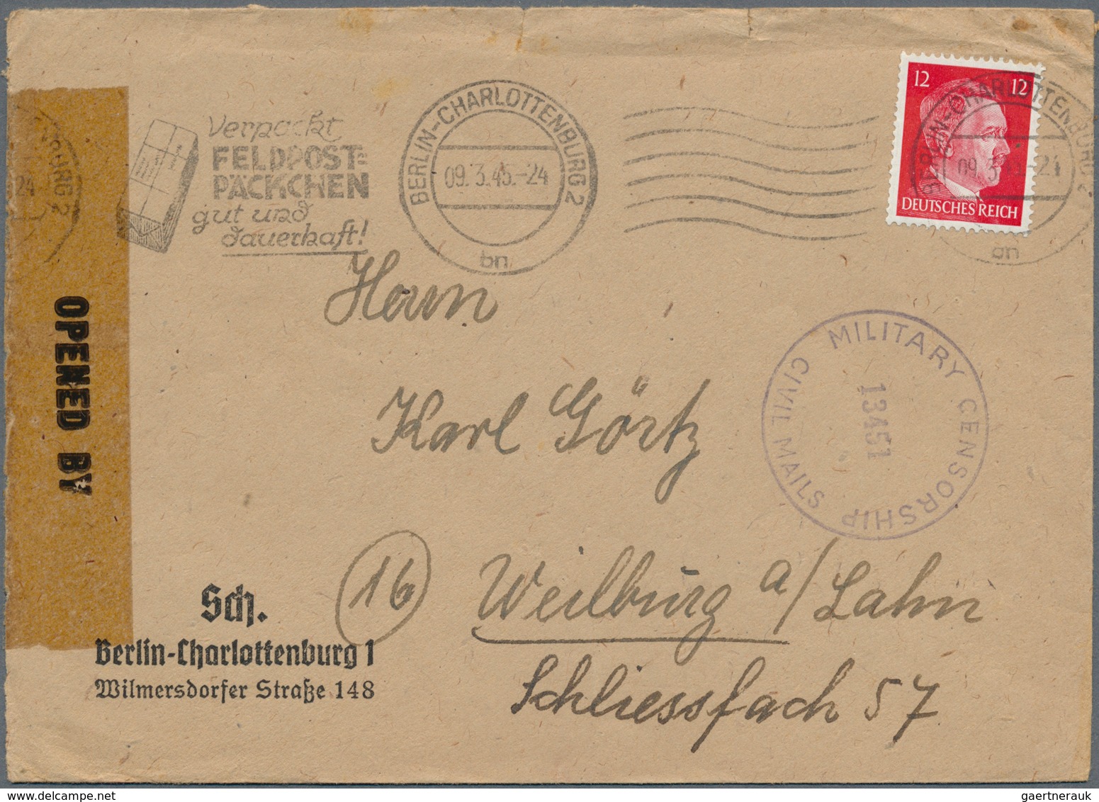 29960 Deutschland: 1867/1953, Interessante Partie Mit 26 Belegen, Dabei Zeppelinpost, Überroller-Brief Aus - Sammlungen