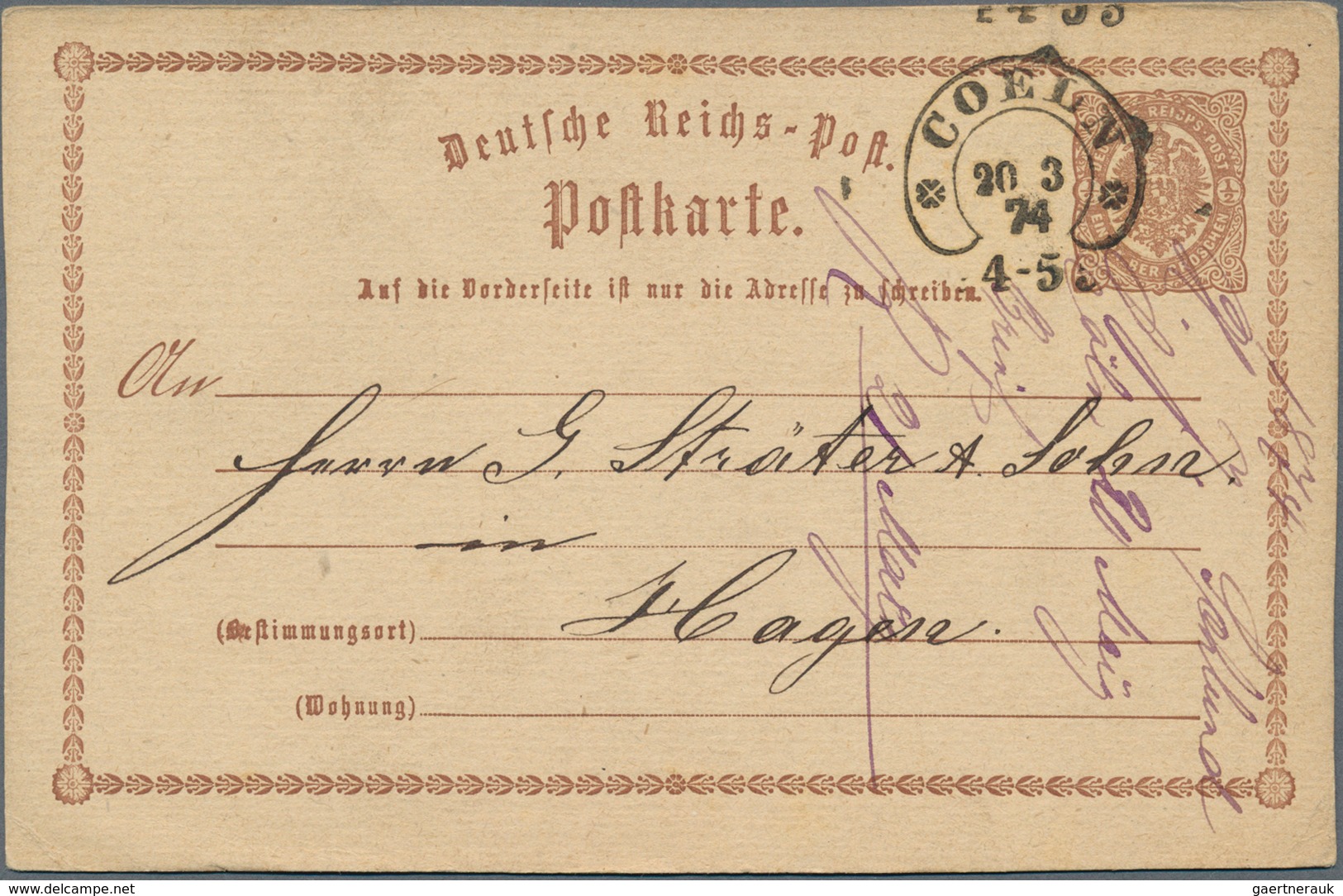 29965 Deutschland - Ganzsachen: 1860/1946 Ca., Sammlungsbestand Mit Ca.200 Meist Gebrauchten Ganzsachen Im - Sammlungen