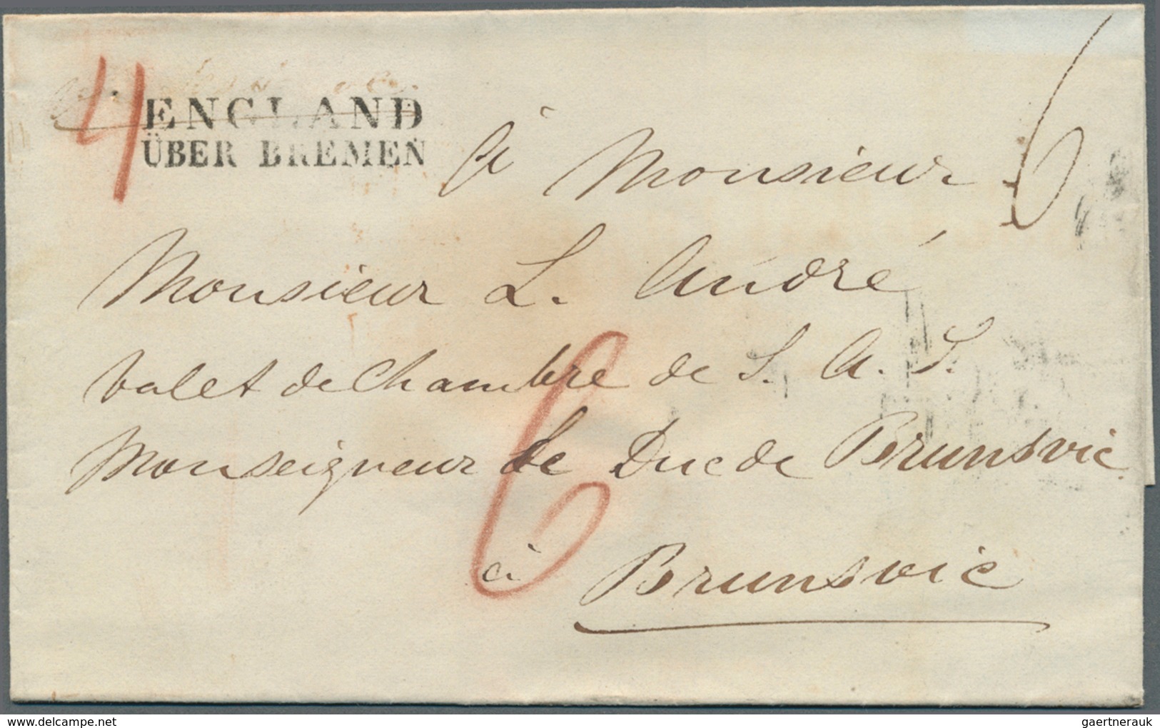 29979 Bremen - Vorphilatelie: 1841/1851 Ca., POSTVERKEHR MIT GROSSBRITANNIEN, Sammlung Mit 35 Faltbriefen - Vorphilatelie