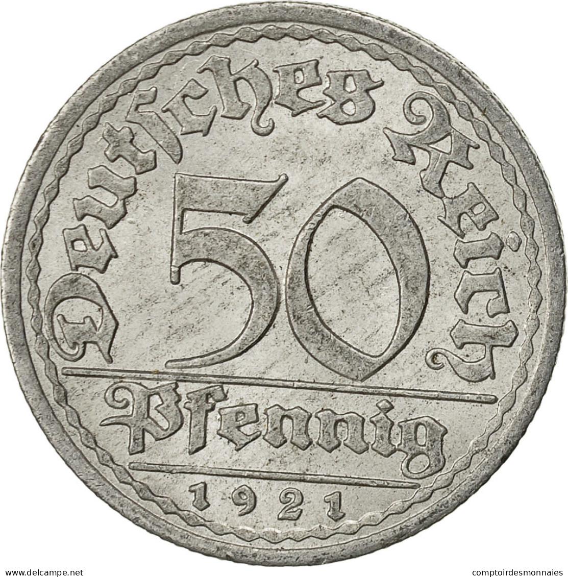 Monnaie, Allemagne, République De Weimar, 50 Pfennig, 1921, Berlin,SUP,Alu,KM 27 - 50 Rentenpfennig & 50 Reichspfennig