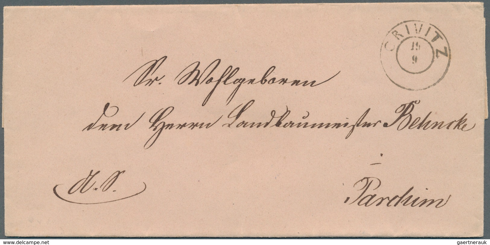 29982 Mecklenburg-Schwerin - Vorphilatelie: 1812 Ab, Partie Mit 22 Belegen, Dabei Bessere Stempel Mit U.a. - [Voorlopers