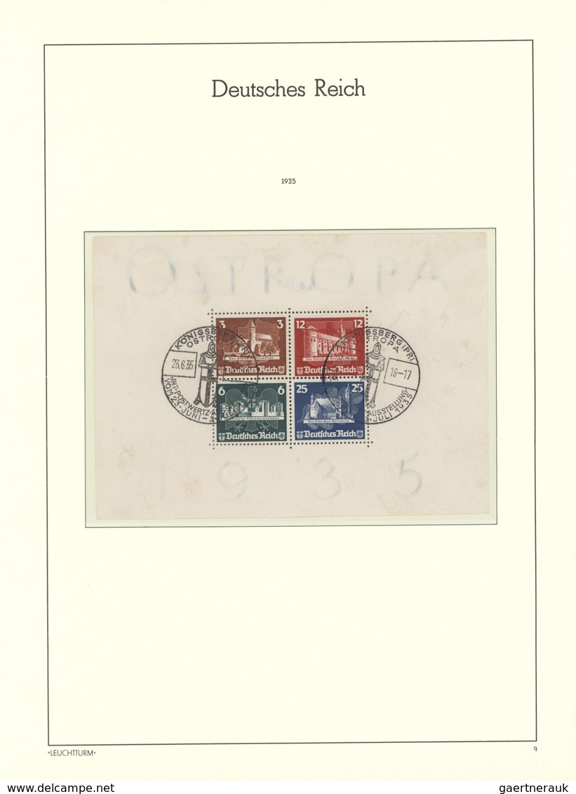 29997 Deutsches Reich: 1872/1945, Gestempelte, über Weite Strecken Komplette Slg. Im Leuchtturm-Vordruckal - Verzamelingen