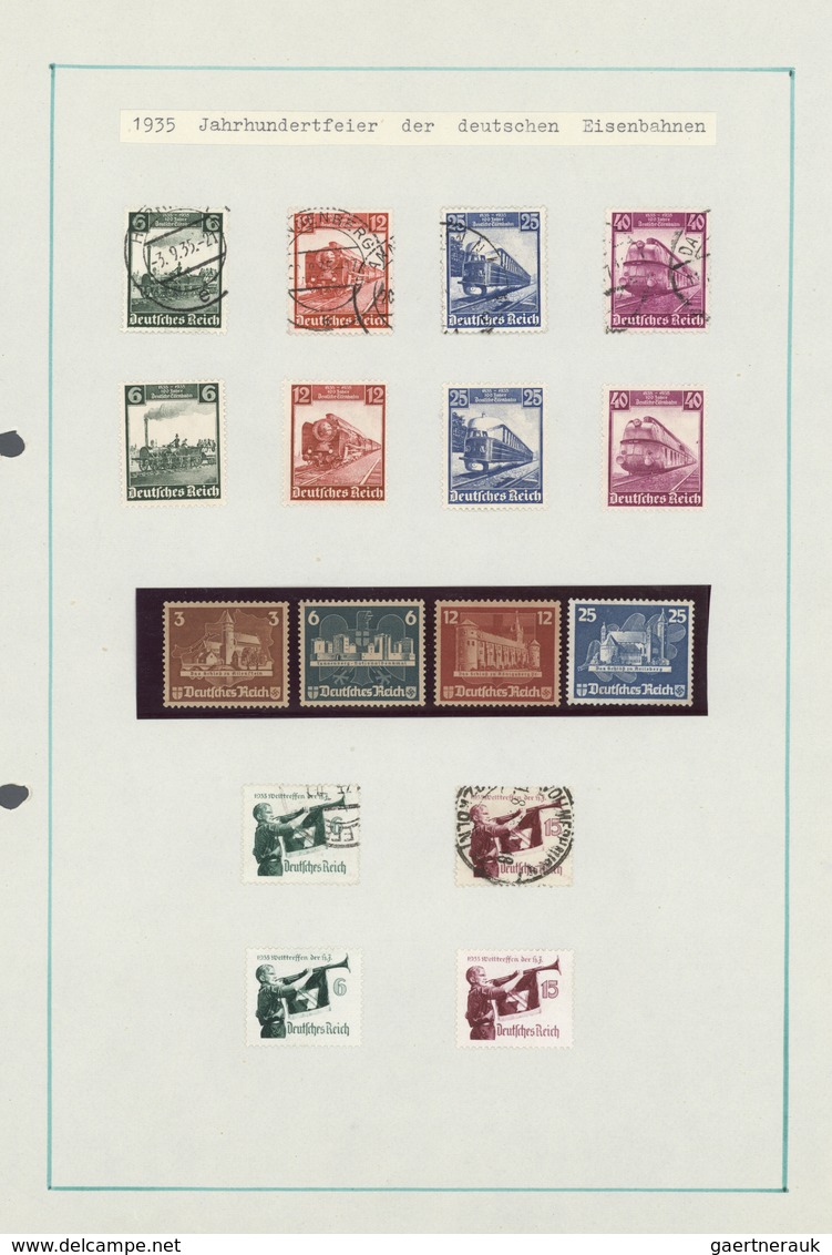 30000 Deutsches Reich: 1872/1944, Grundstocksammlung Im Leitz-Ordner Auf Blanko-Blättern Sauber Aufgezogen - Verzamelingen