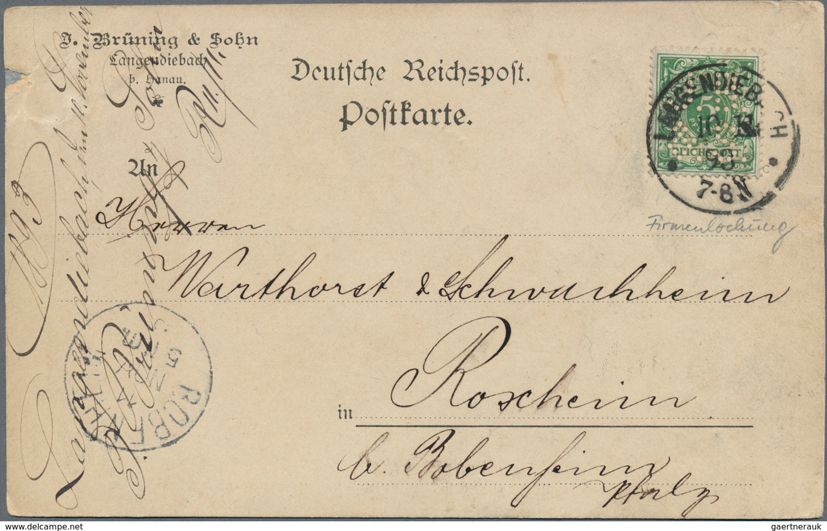 30007 Deutsches Reich - Brustschild: 1872/90 (ca.), Schöner Posten Von 29 Belegen Brustschild Bis Krone/Ad - Ungebraucht