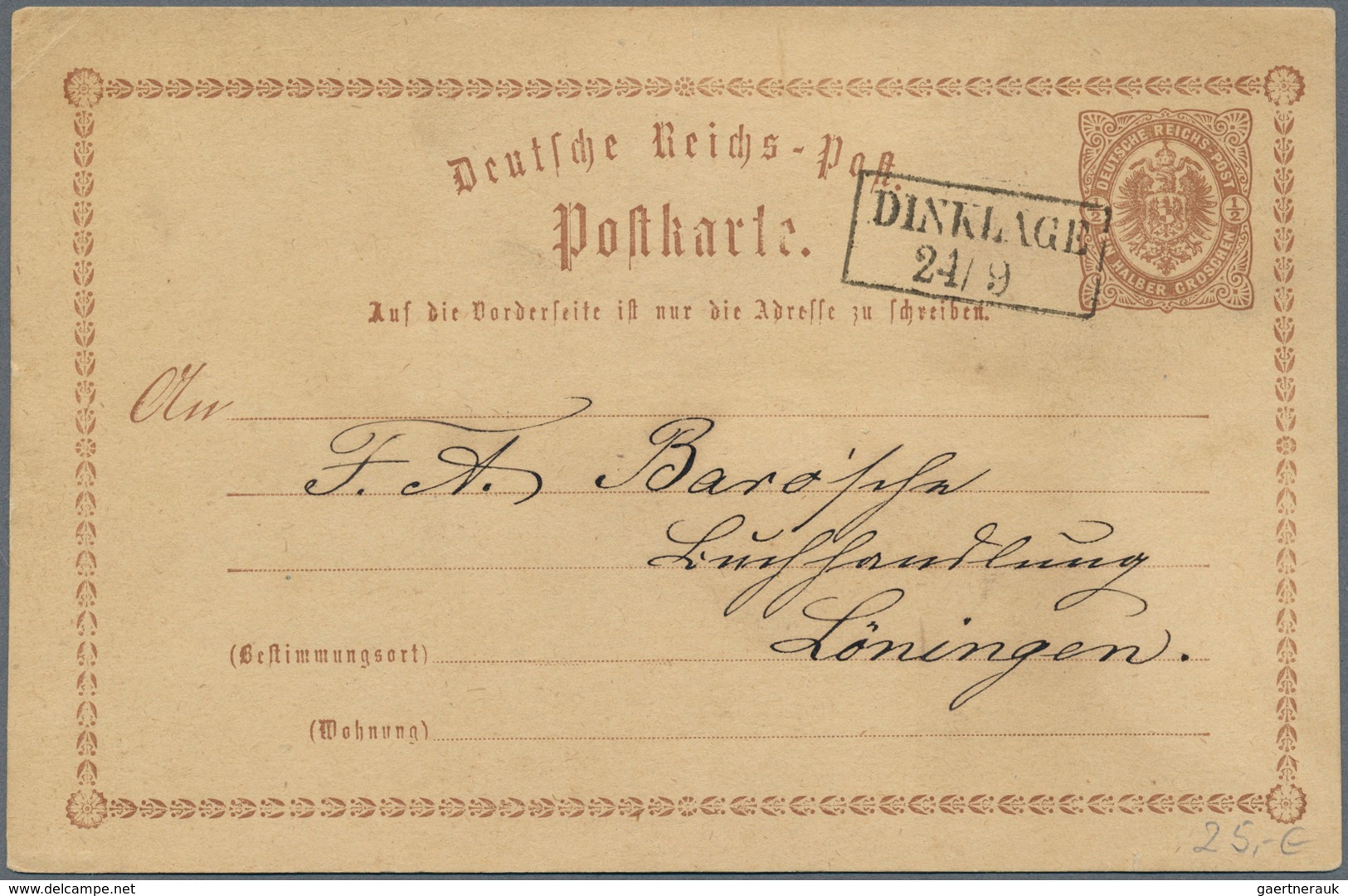 30007 Deutsches Reich - Brustschild: 1872/90 (ca.), Schöner Posten von 29 Belegen Brustschild bis Krone/Ad